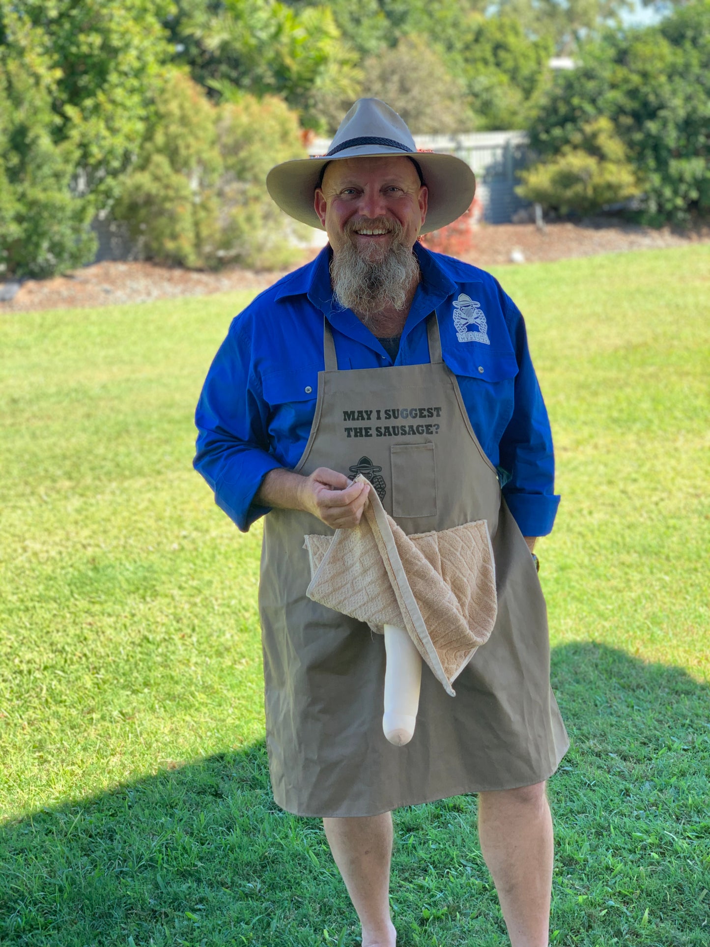 MACCA'S PRANK APRON - May I Suggest The Sausage?